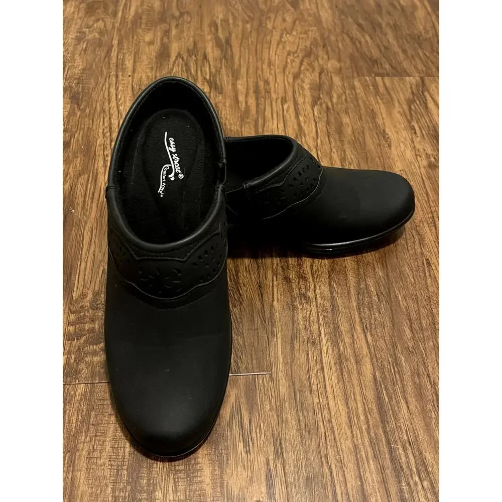 Easy Street Comfort Wave Clogs Black women's size‎ 6M